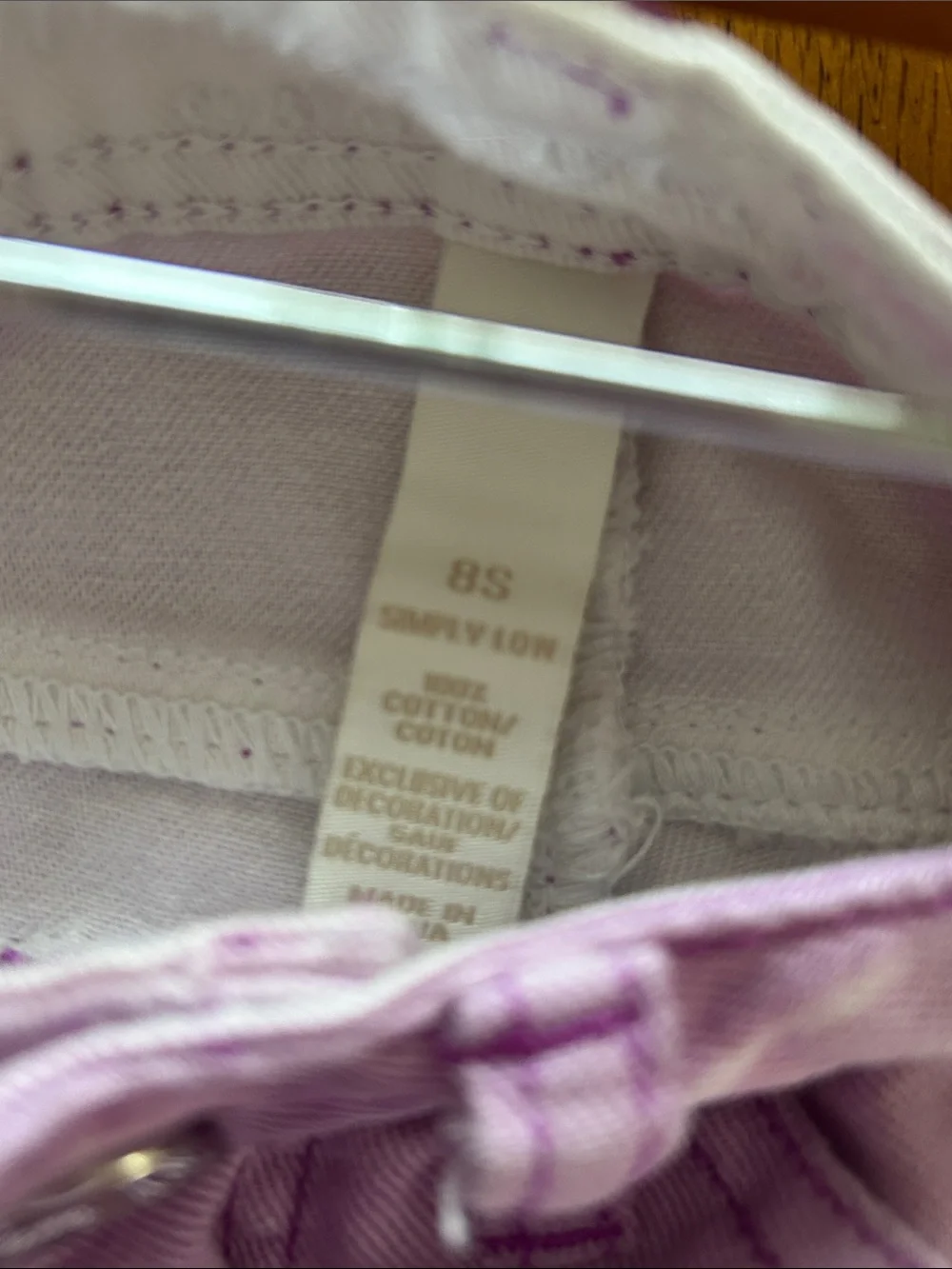 Justice Girls' Ombre Purple Denim Shorts Sz 8S